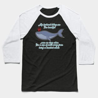 'Beached Whale Pregnant Woman' Funny Pregnant Gift Baseball T-Shirt